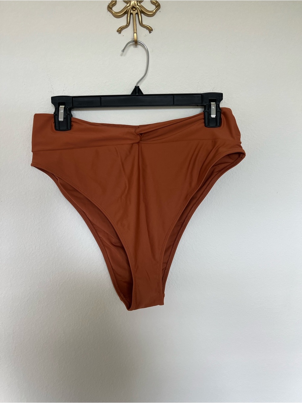 aerie High-Cut Bikini Bottom in Terra Cotta
